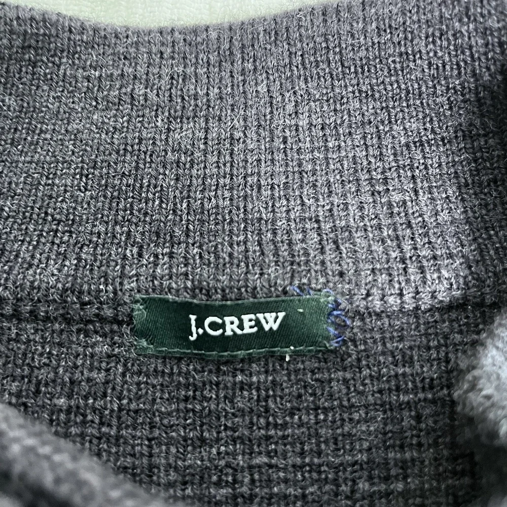 J. Crew Peacoat Women 1X Gray Wool Blend Double Breasted Vintage Dark Academia